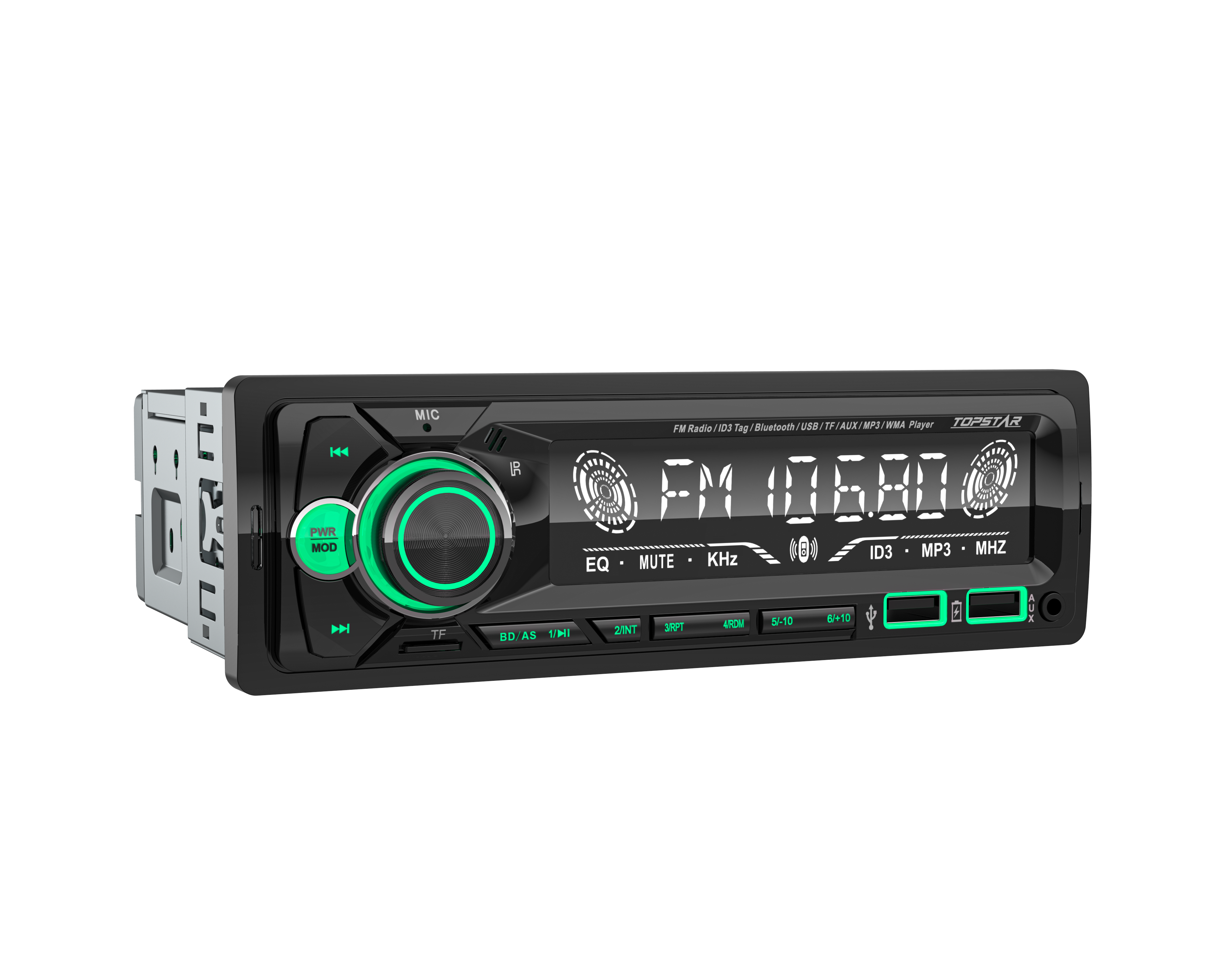 Audio para el automóvil con Bluetooth, radio FM, función USB compatible