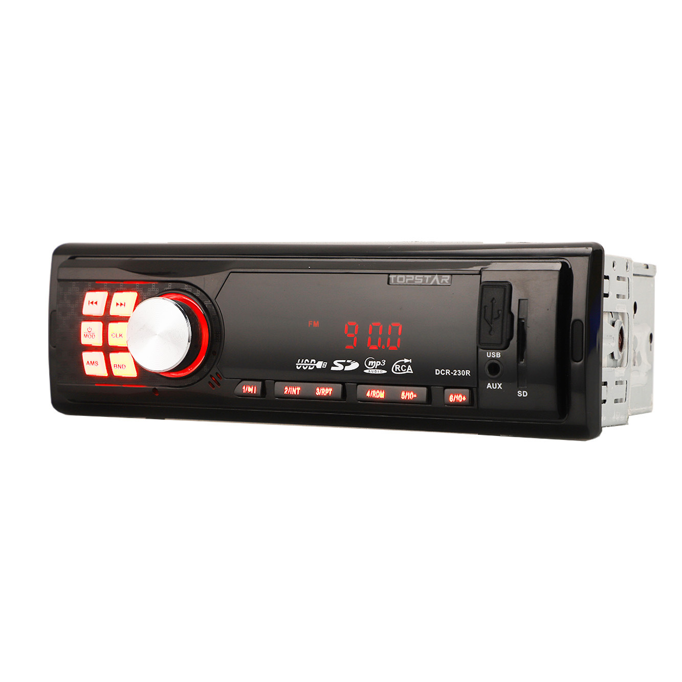 Transmisor FM Audio estéreo para coche, Bluetooth, accesorio de Audio y vídeo para coche, Radio para coche, Panel fijo, reproductor MP3 para coche con Aux