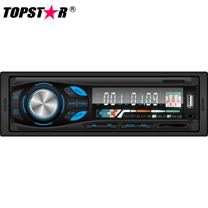 Reproductor de MP3 para coche con panel fijo y un DIN