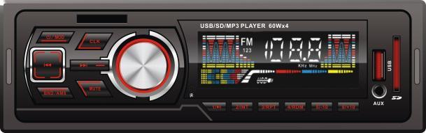 Radio FM con reproductor MP3 para coche con panel fijo y ecualizador