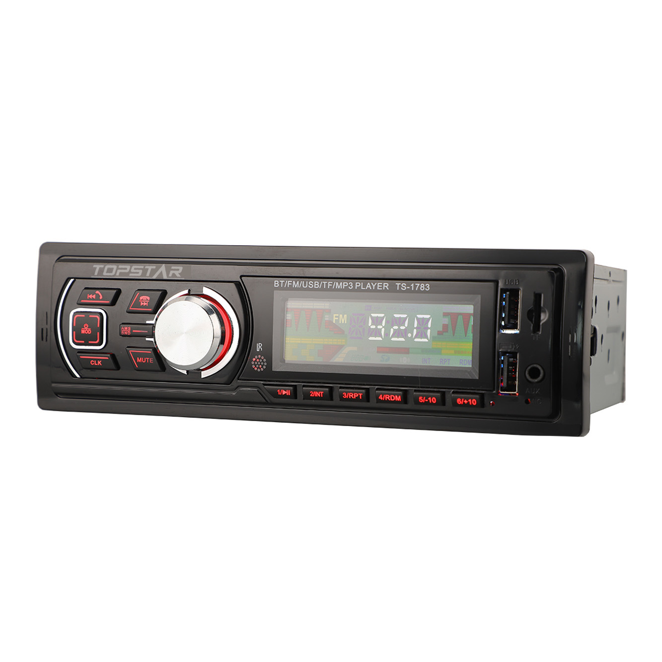 Reproductor LCD para coche, transmisor FM, Audio, reproductor MP3 DIN, Panel fijo, reproductor USB para coche, Panel fijo DIN único