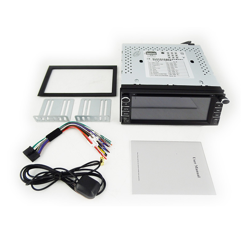 DVD con pantalla táctil de 6,2 pulgadas, reproductor de DVD doble DIN para coche con sistema Wince